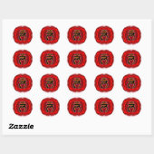 Pas je eigen Chakra Root Chakra aan Ronde Sticker (Vel)