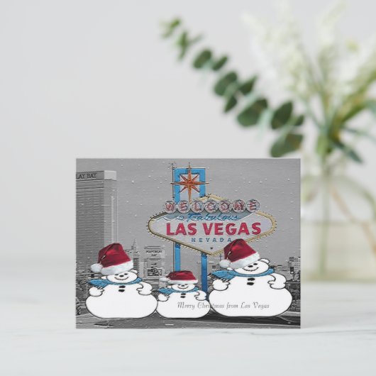 Pas je eigen kerstBriefkaart in Las Vegas aan Briefkaart (Staand voorkant)