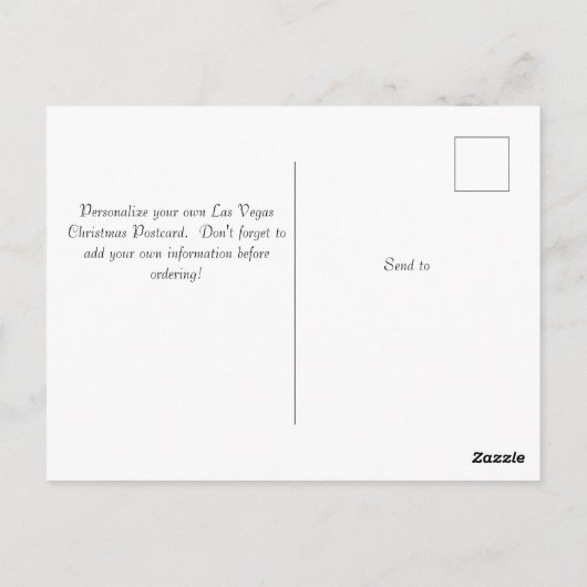 Pas je eigen kerstBriefkaart in Las Vegas aan Briefkaart (Achterkant)