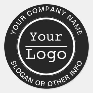 Pas je eigen klassieke ronde sticker aan