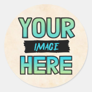 Pas je eigen klassieke ronde Stickers aan!