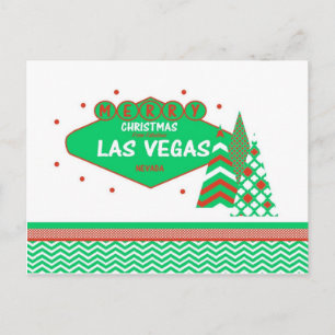 Pas je eigen Las Vegas Kerstmis Briefkaart aan.