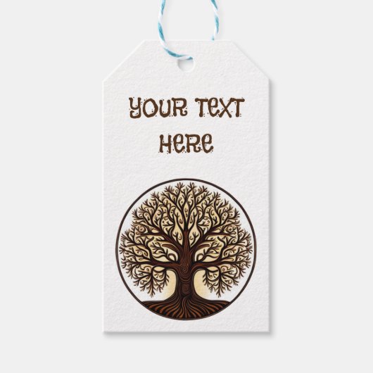 Pas je eigen levensboom aan cadeaulabel (Voorkant)