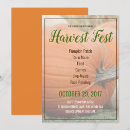 Pas je eigen oogst aan met de beste pompoenuitnodi kaart