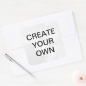 Pas je eigen vierkante sticker (Envelop)