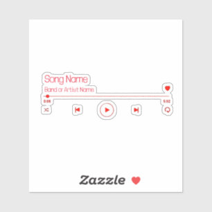 Pas je favoriete muziek aan sticker