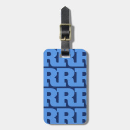 Pas je label aan, Vet monogrampatroon  Bagagelabel