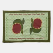 Pas je landappels aan theedoek (Horizontaal)