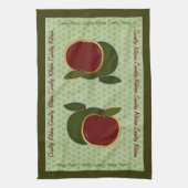 Pas je landappels aan theedoek (Verticaal)