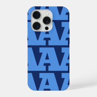 Pas je letter aan, vet monogrampatroon  iPhone 15 pro hoesje