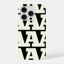 Pas je letter aan, vet monogrampatroon  iPhone 15 pro hoesje