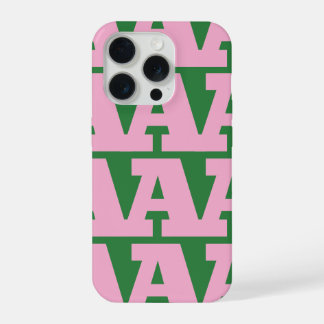 Pas je letter aan, vet monogrampatroon  iPhone 15 pro hoesje