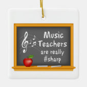 Pas je muziekdocenten aan keramisch ornament (Voorkant)