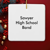 Pas je muziekdocenten aan keramisch ornament