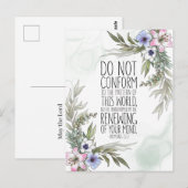 Pas Je Niet Aan Het Patroon Aan, Romeinen 12:2 Briefkaart (Voorkant / Achterkant)