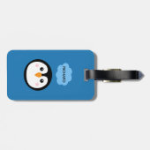 Pas je pinguïn bagagelabel aan. Typ uw naam. (Achterkant horizontaal)