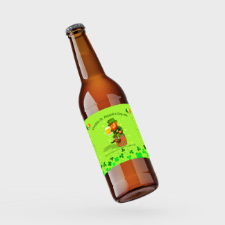 Pas je St. Patrick's Day Ale gedetailleerd aan  Bier Etiket