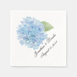 Pas je trouwluiers Blue Hydrangea aan Servet