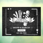 Pas  kapper winkel polen symbolen aan raamsticker (Vel 3)