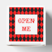 Pas kleur Mad Hatter Harlequin Box Bedankdoosjes (Bovenkant)