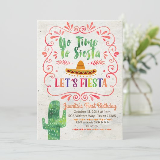 Pas le temps de la Siesta, Fiesta Invitation (Debout devant)