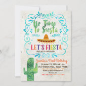 Pas le temps de Siesta Anniversaire Invitation Ble (Devant)