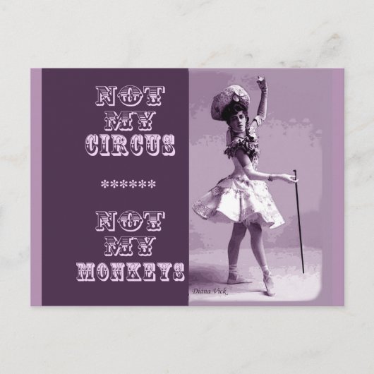Pas ma carte postale Circus (Devant)