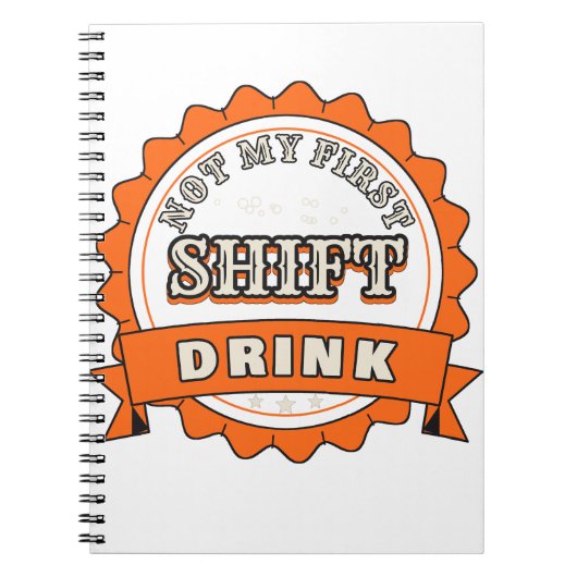Pas ma première boisson de service — Cahier (Devant)