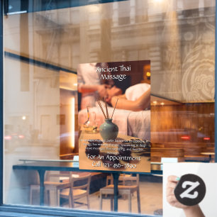Pas Massage Studio Zakelijk 2 aan  Raamsticker