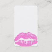 Pas me aan! Licht Roze Lips Visitekaartje (Achterkant)