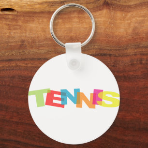 Pas me aan tennisgiften sleutelhanger