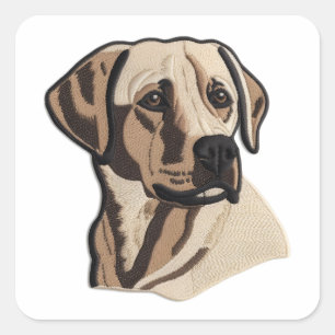 PAS ME Labrador Retriever Geborduurd Ontwerp AAN Vierkante Sticker