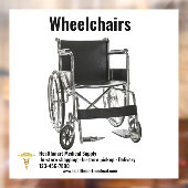 Pas Medische Levering Winkel Rolstoel Groot aan Raamsticker (Vel 2)