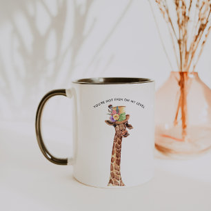 Pas Même À Mon Niveau   Mug À Café Drôle De Girafe