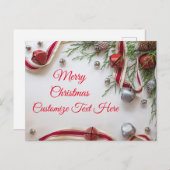 Pas Merry-kerstkaarten aan Briefkaart (Voorkant / Achterkant)