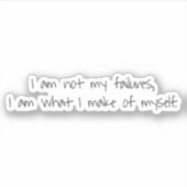 Pas mes échecs Sticker de Vinyl Coupé sur mesure (Devant)