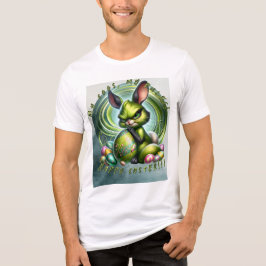 Pas Mij Aan!-Gefrustreerde Konijn Omhelst een Ei, Tri-Blend Shirt