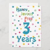 Pas mijlpaal aan - Happy Joyous Gratis 12 stappen Feestdagenkaart (Voorkant / Achterkant)