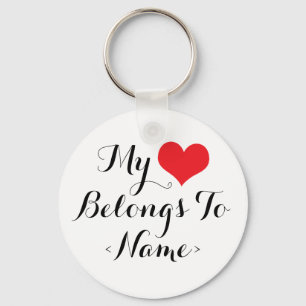 Pas Mijn Hart Behoort Aan<Name>aan Sleutelhanger