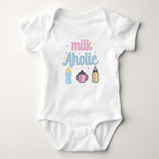 Pas Milk Aholic Grappig Schattige aan Romper (Voorkant)