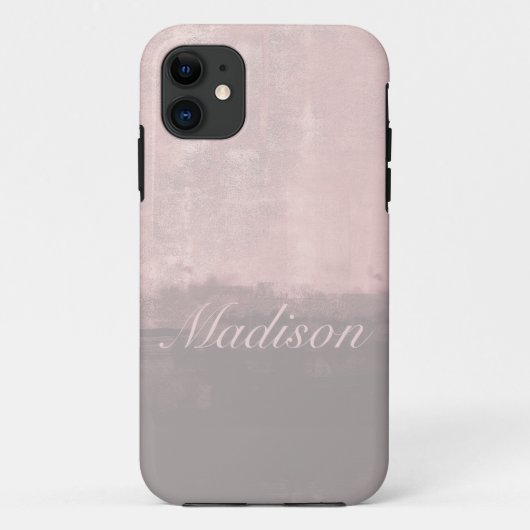 Pas moderne kunststijl lichtroze grijs aan Case-Mate iPhone case (Achterkant)