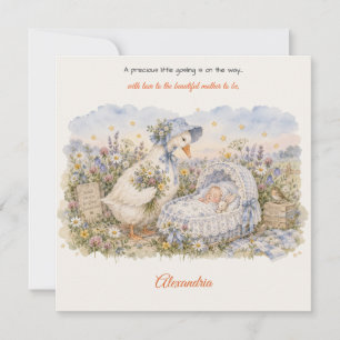 Pas Moeder de Gans Babewiege Baby Shower aan