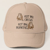 Pas Mon Cirque Ou Mon Singe Drôle Casquette Ball C (Devant)