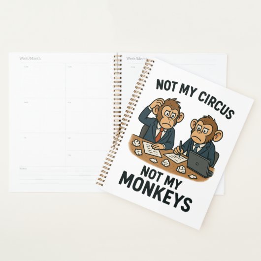 Pas mon cirque, pas mes singes - Drôle moine caric (Devant avec enveloppe)