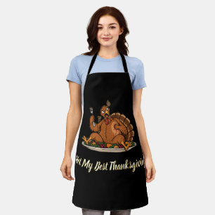 Pas mon meilleur Thanksgiving drôle tablier de din