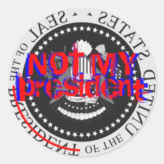 PAS MON président - autocollant (Devant)