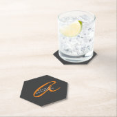 Pas Monogram Duidelijk Grijs Trendy Naam Initiaal  Kartonnen Onderzetters (Insitu)