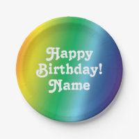 Pas Naam aan, Happy Birthday white, pride lgbtq