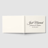 Pas Naam, datum, zwarte witte bruiloft aan Gastenboek (Volledig)