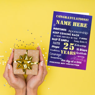 Pas Naam/Mijlpaal 12 Stappen Herstelkaart aan Kaart